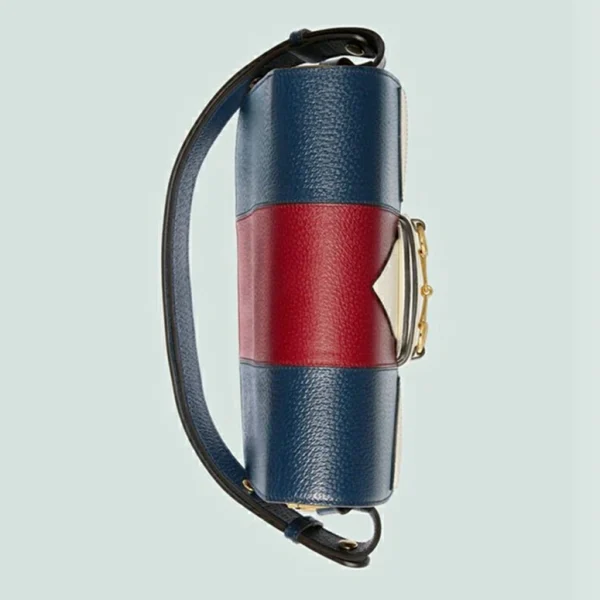 GUCCI Adidas X Horsebit 1955 kleine tas - donkerblauw en rood leer