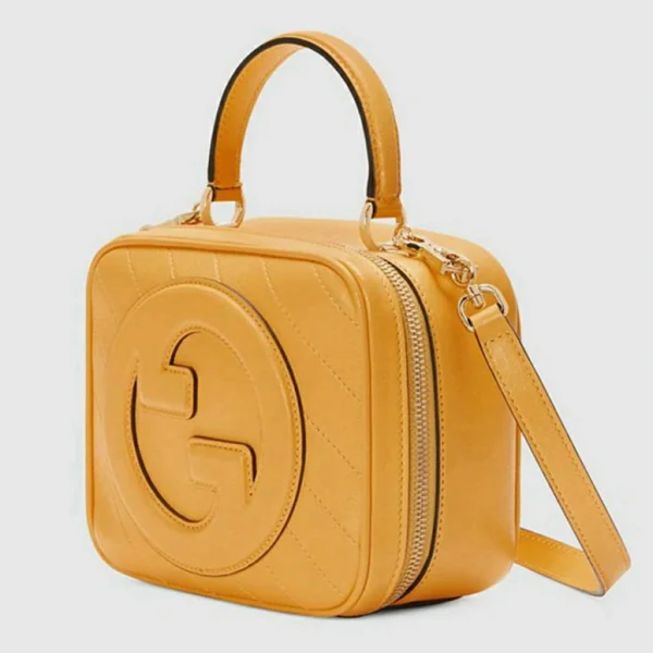 GUCCI Blondie tas met handvat aan de bovenkant - geel leer