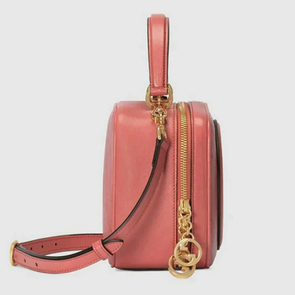 GUCCI Blondie tas met handvat aan de bovenkant - roze leer