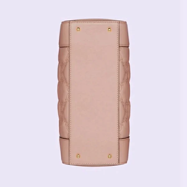 GUCCI GG Matelassé Mini tas met handvat aan de bovenkant - roze leer
