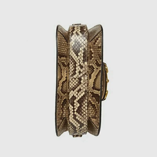 GUCCI Horsebit 1955 Python kleine schoudertas - natuurlijke kleur