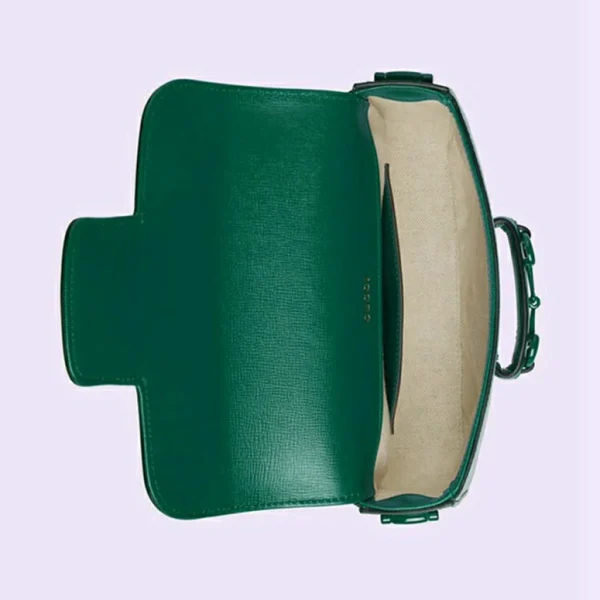 GUCCI Horsebit 1955 kleine schoudertas - groen leer