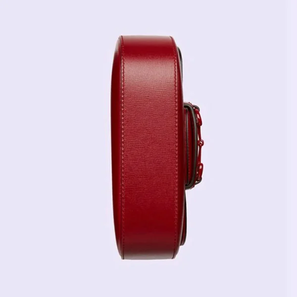 GUCCI Horsebit 1955 kleine schoudertas - rood leer
