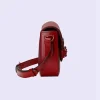 GUCCI Horsebit 1955 kleine schoudertas - rood leer