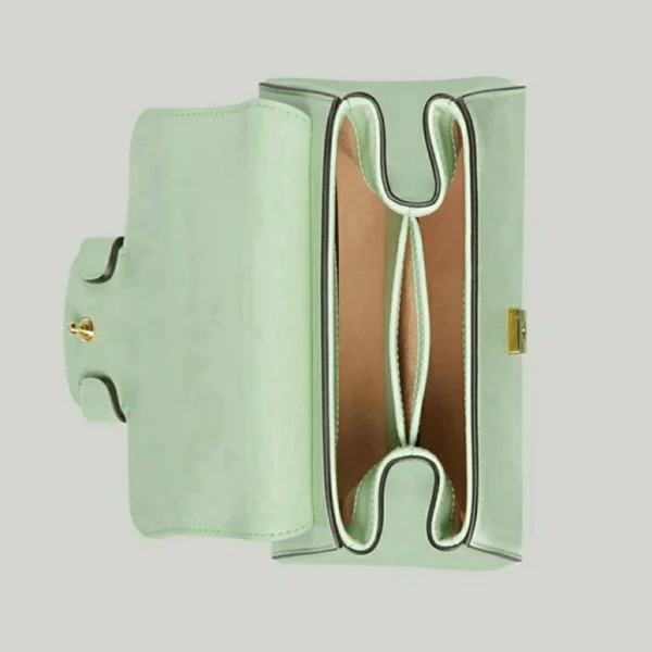 GUCCI Horsebit 1955 mini tas met handvat aan de bovenkant - lichtgroen leer