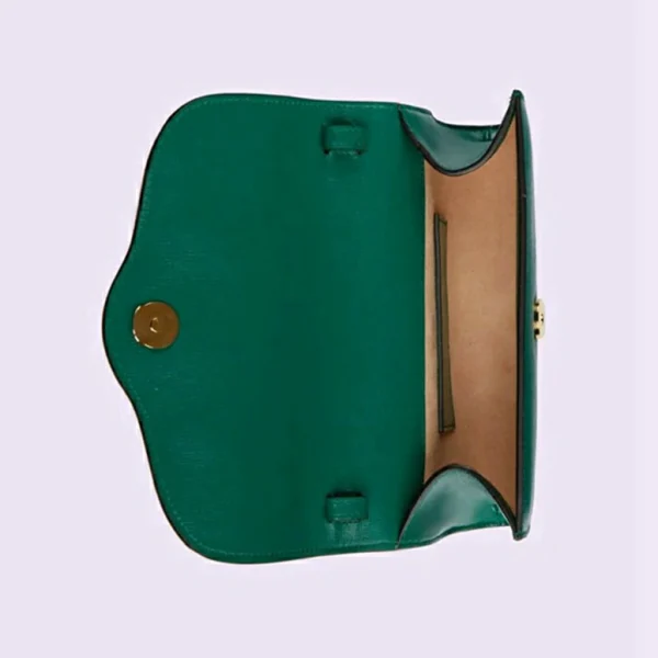 GUCCI Horsebit 1955 minitas - groen leer