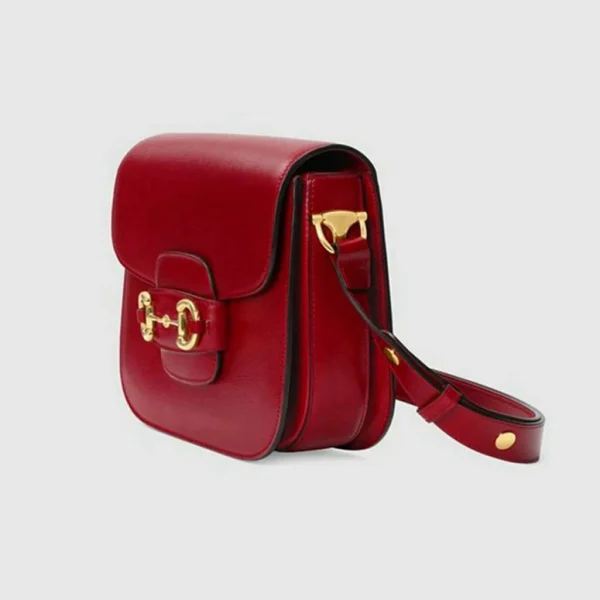 GUCCI Horsebit 1955 schoudertas - rood leer