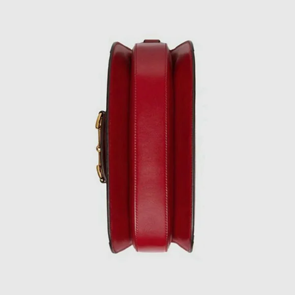 GUCCI Horsebit 1955 schoudertas - rood leer