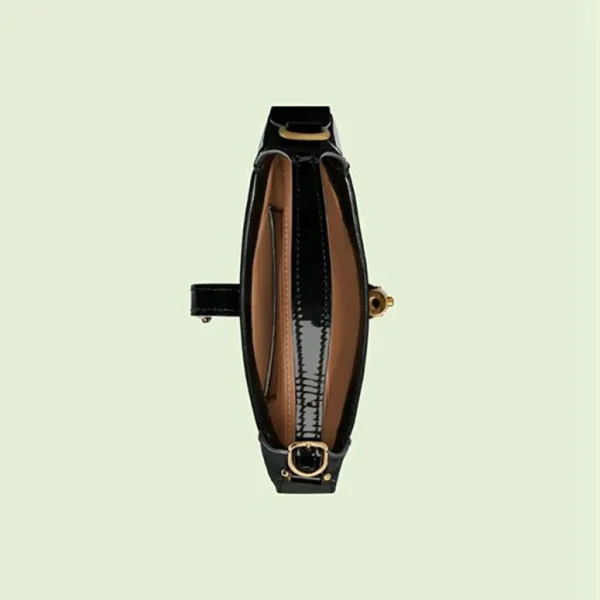 GUCCI Jackie 1961 mini schoudertas - zwart lakleer